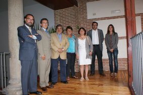 Representantes de ambas asociaciones, antes de celebrar su reunión en la sede de la FEMP.